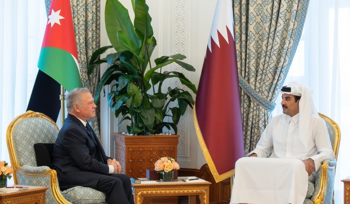 HH The Amir Sheikh Tamim bin Hamad Al-Thani Receives HM King Abdullah II bin Al-Hussein of Jordan for Working Visit